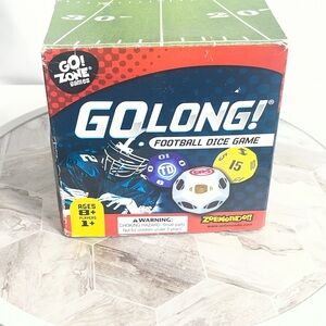 Go Long Football Dice Game Zobmondo Go Zone Complete w Box Travel Game